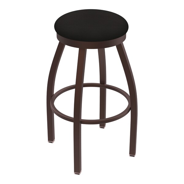 25" Swivel Counter Stool, Bronze Finish, Canter Espresso Seat